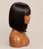 Straight Bob Wig with Wispy Bangs - Image 3