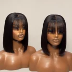 Straight Bob Wig with Wispy Bangs