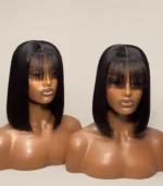 Straight Bob Wig with Wispy Bangs