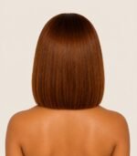 12" Burnt Orange Straight Bob Wig - Image 3