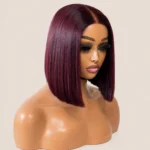 Burgundy Straight Bob Human Hair