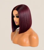 Burgundy Straight Bob Human Hair - Image 2