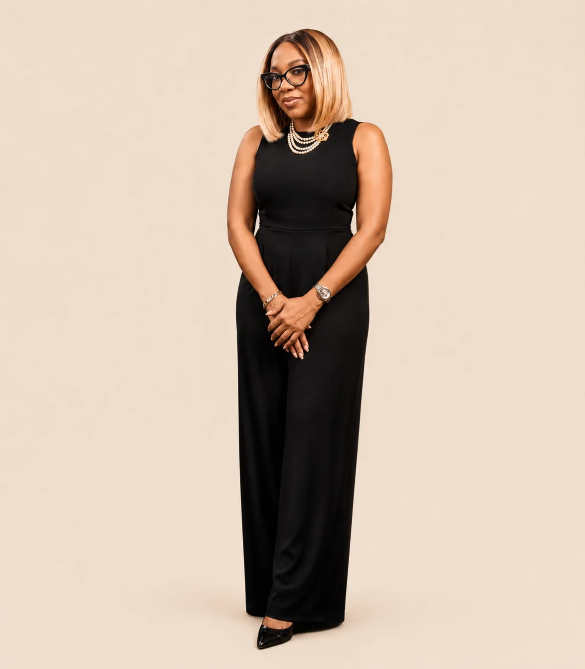 tailored black jumpsuit Tailored Black Jumpsuit - Image 1